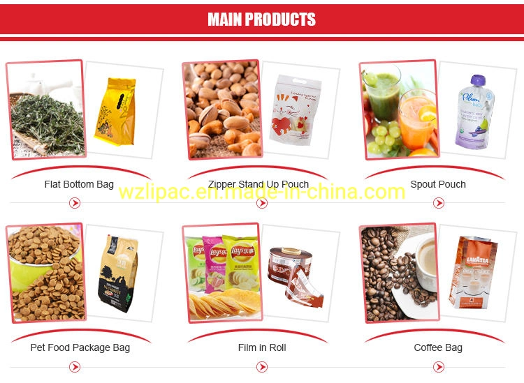 Custom Made Pouch Dog Food Reusable Zip Lock Nylon Plastic Bag Package Small for Animal Feed