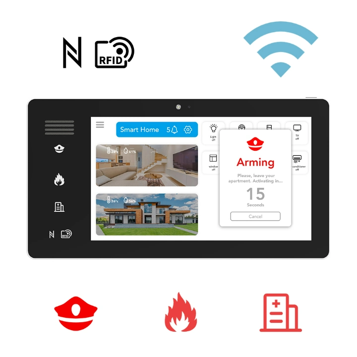 ODM Custom Smart Home Automation Google Alexa Security Alarm System Display Touch Screen Android Walll Mount Tablet PC