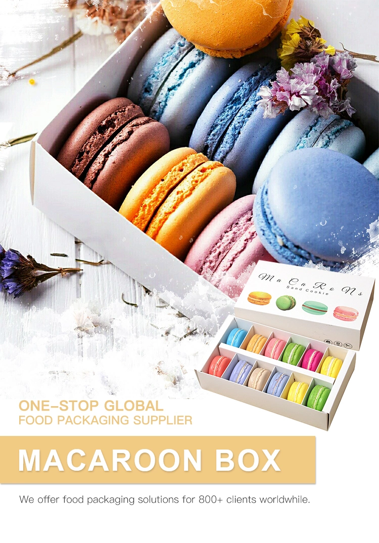 Custom Made Small Sweet Cupcake Paper Macaroon Pastry Box Package