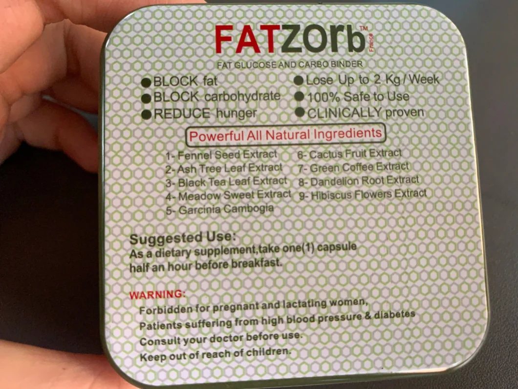 100% Natural Slimming Fatzorb Brand Capsule